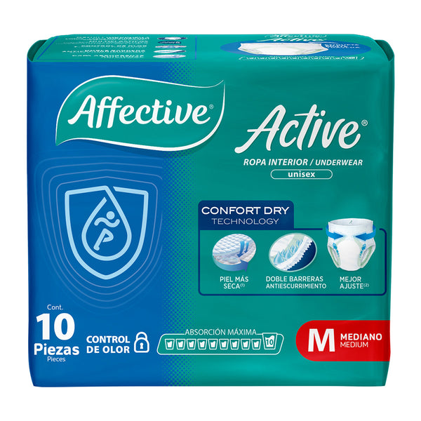 Ropa Interior Desechable Affective Active Talla Mediana 10 piezas