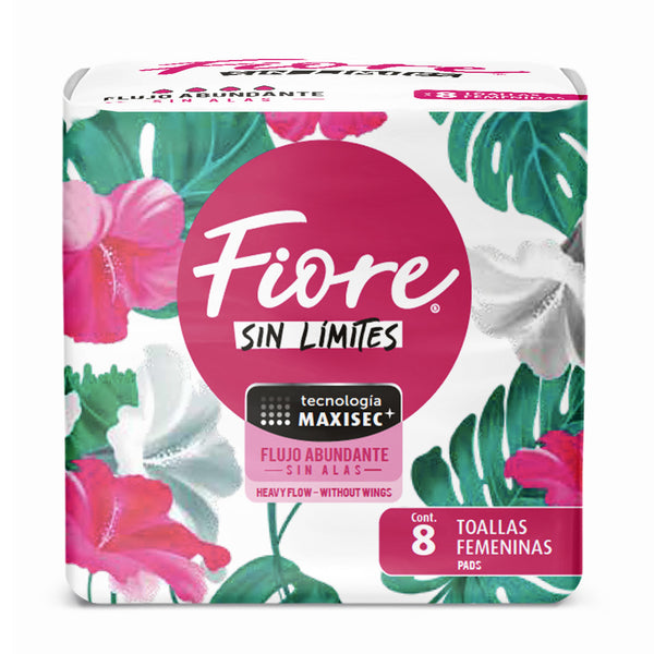 Toalla Femenina Fiore Anatómica sin alas 8 piezas