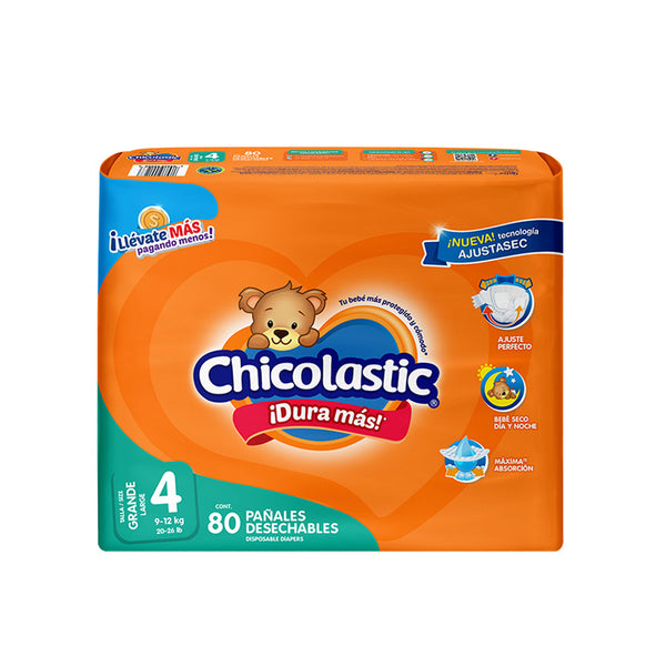 Pañal Chicolastic Talla 4 Grande 80 pañales