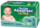 Pañal kleen bebe absorsec unisex grande 40 piezas