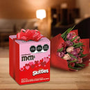 m & m 's CACAHUATE SKITTLES SAN VALENTIN CAJA 39 GR