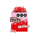 m & m 's CACAHUATE SKITTLES SAN VALENTIN CAJA 39 GR