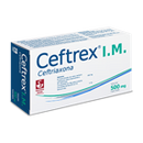 Ceftrex I.M. 500 mg - Ampolleta con solucion inyectable 2 ml (Ceftriaxona)