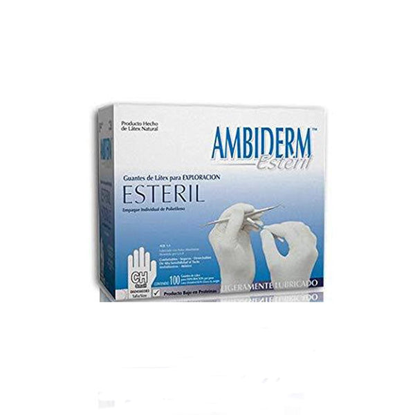 Guante ambidiestro esteril chico 100