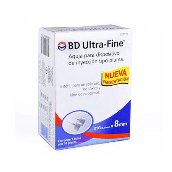 Aguja para insulina 10 pieza 31gx8mm
