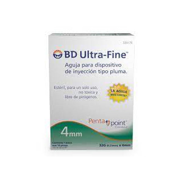Aguja ultra fine 32 x 4mm con 10