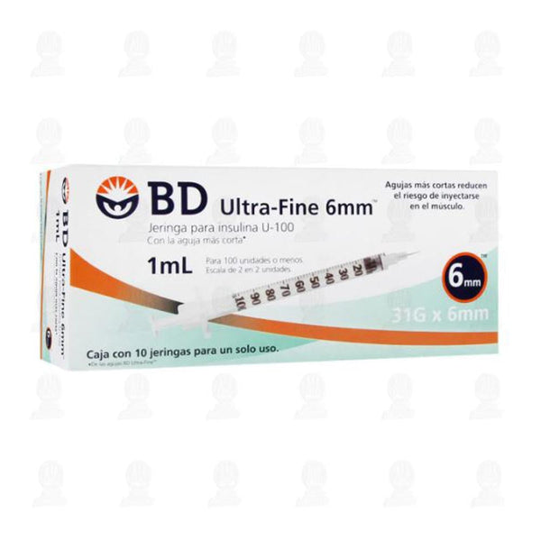 Jeringa ultra fina para insulinalina 31gx6mm