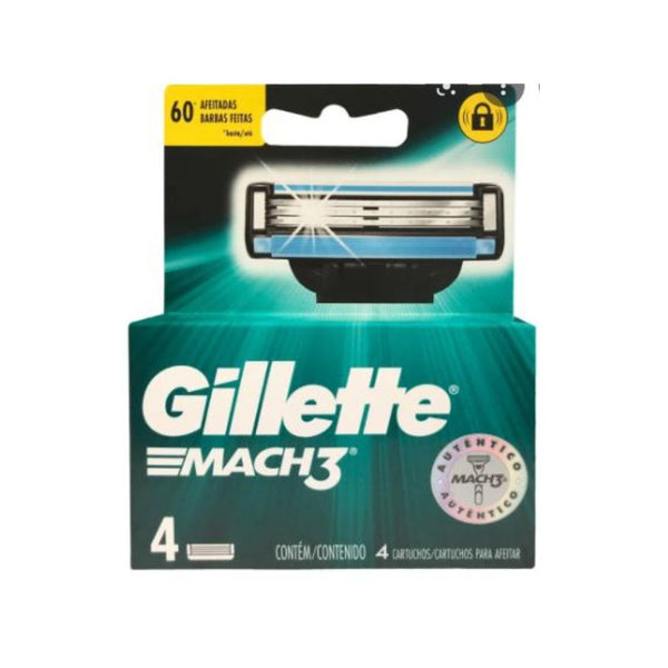 Rastrillo mach gill car3 4 piezas