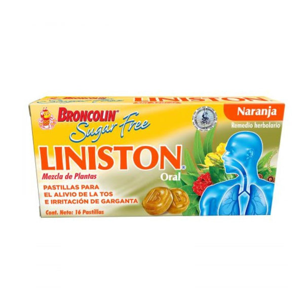Broncolin free naranja 16 tabletas 52.56 30.83
