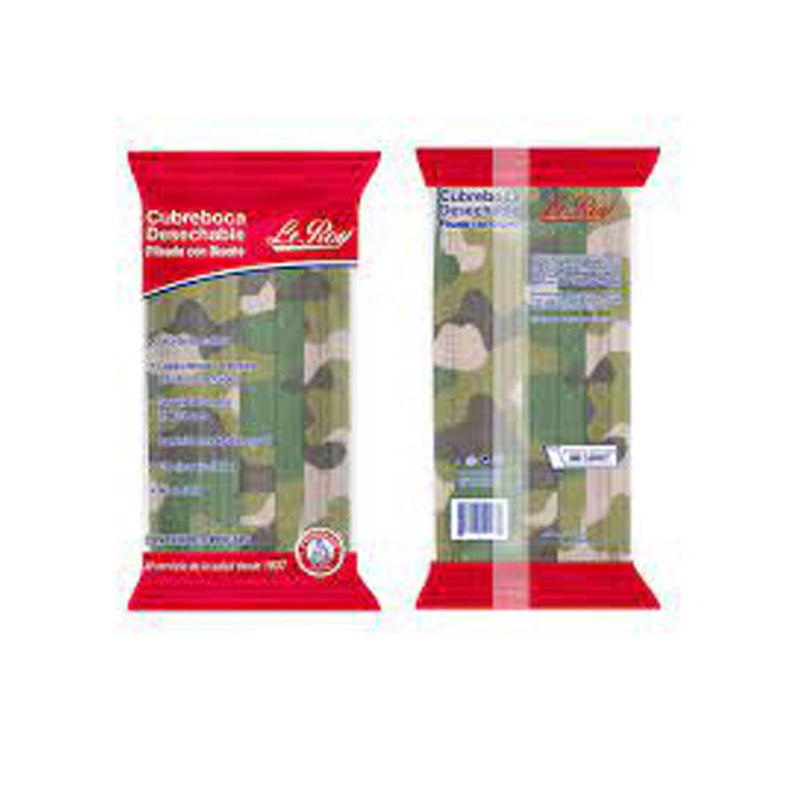 Cubrebocas camuflage 5pieza