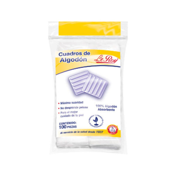 Cuadros de algodon leroy 100pieza