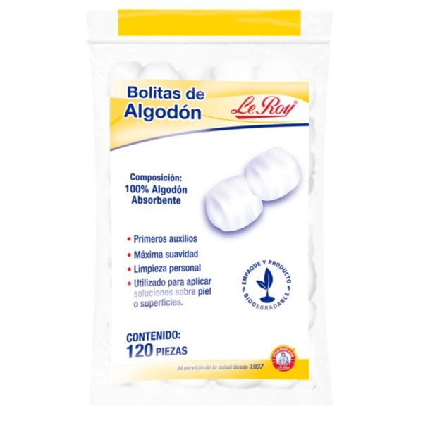 Bolas de algodon leroy con 100 piezas