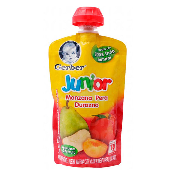 Pouch gerber manzana pera durazno 120g