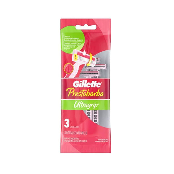 Gillette prestobarba ultra grip para mujer bolsa con 3 piezas