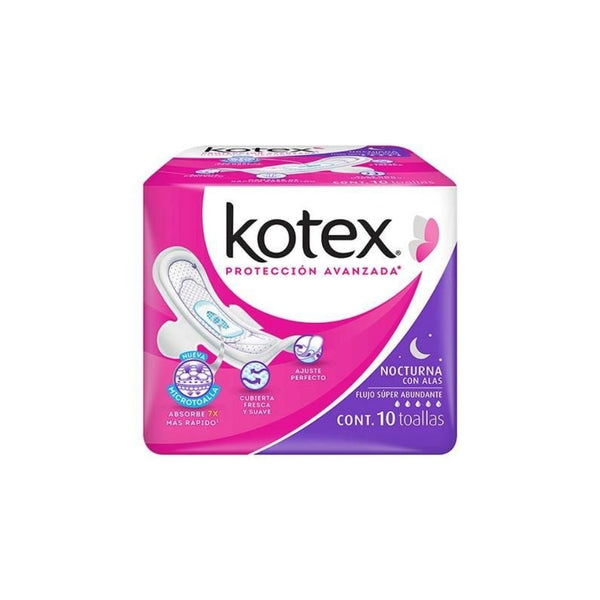 Toallas kotex f&s nocturna con alas con 10