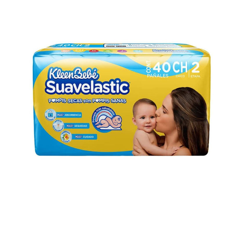 Pañal kleen bebe suavelastic jumbo unisex con 14