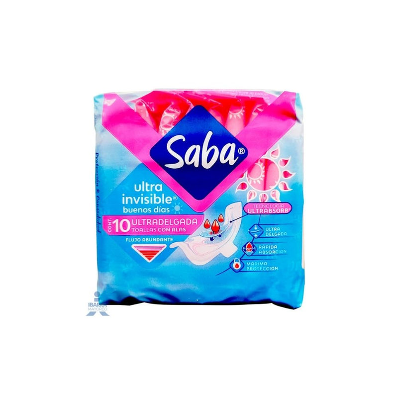 Toallas saba ultra invisible con alas con 10