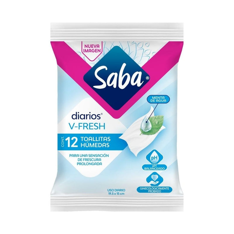 Toallas humedas saba con 12 pieza