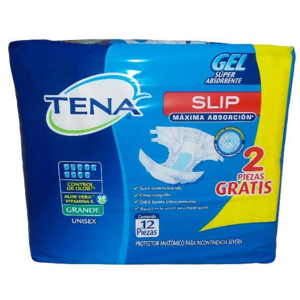 Pañal tena slip adulto grande 10 piezas