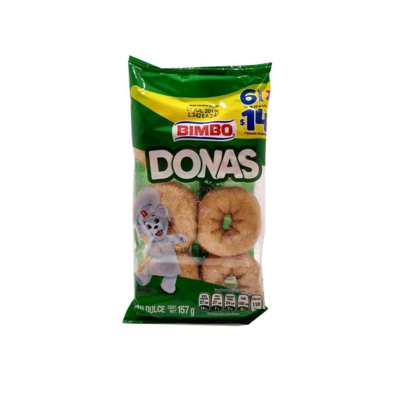 Donas bimbo 6 piezas 157, 5 gr