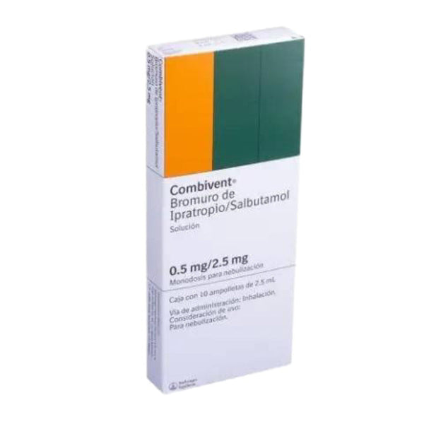 Combivent 10 ampolletas 2.5ml