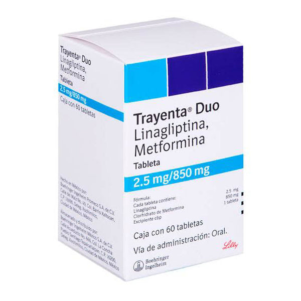 Trayenta duo 60 tabletas 2.5/850mg