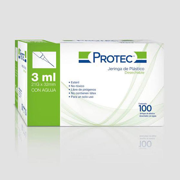 Jeringa 3ml 21x32 con 5