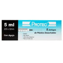 Jeringa 5ml 21 x 32 con 5