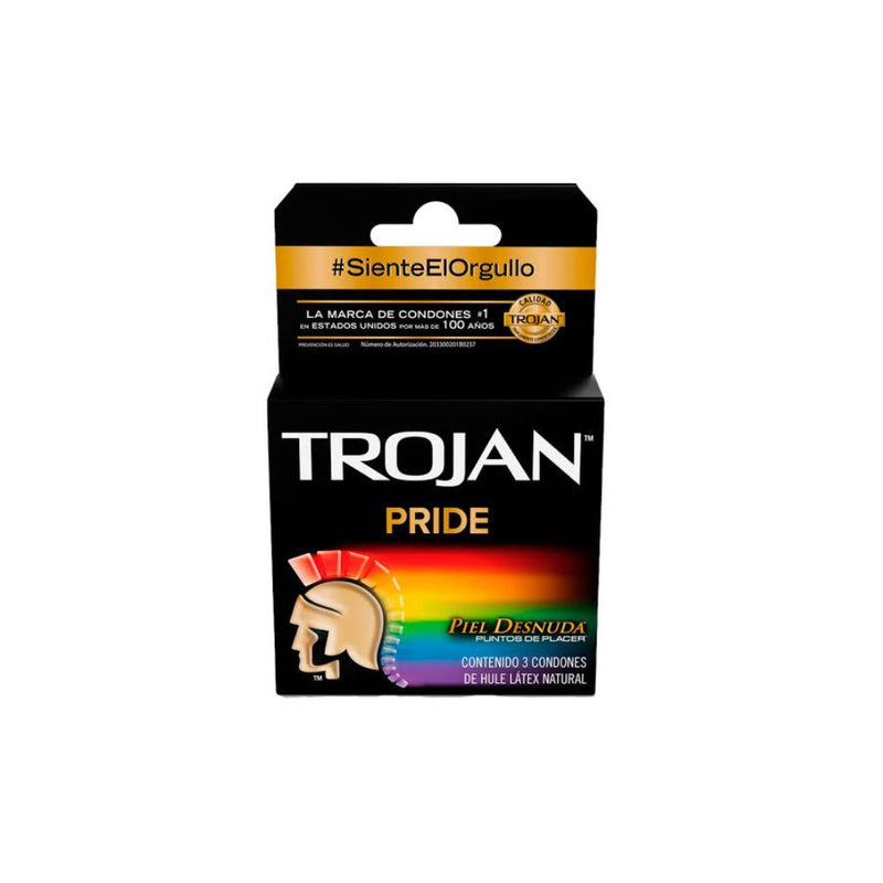 Preservativos trojan pride con 3pieza