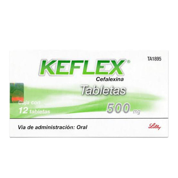 Keflex 12 tabletas 500mg