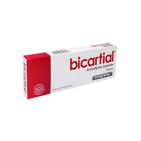 Bicartial 14 capsulas losartan, amlodipino