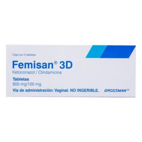 Femeninasisan 3d tabletas vaginal 800/100 mg