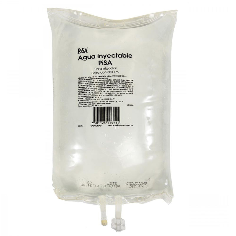 Agua inyectable para irrigacion 3 lt
