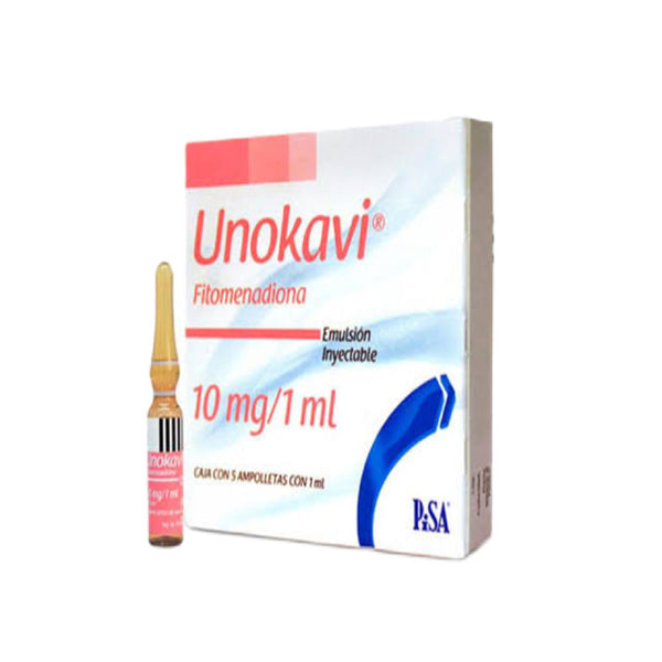 Unokavi solucion inyectables 10mg/1ml con5 ampolletas