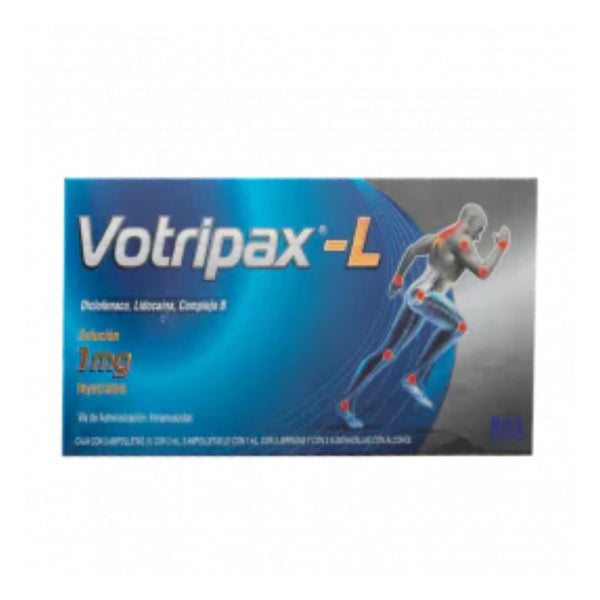 Votripax l 1mg caja con 6ampolletas, 3 jeringa