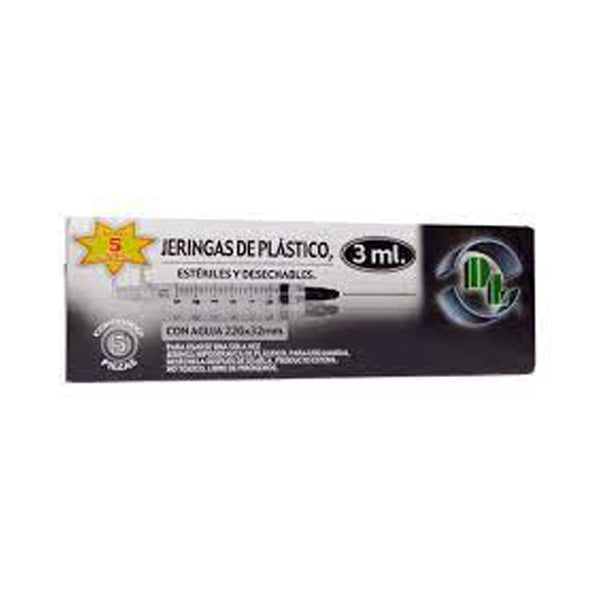 Jeringa 3ml 22x32 con 5