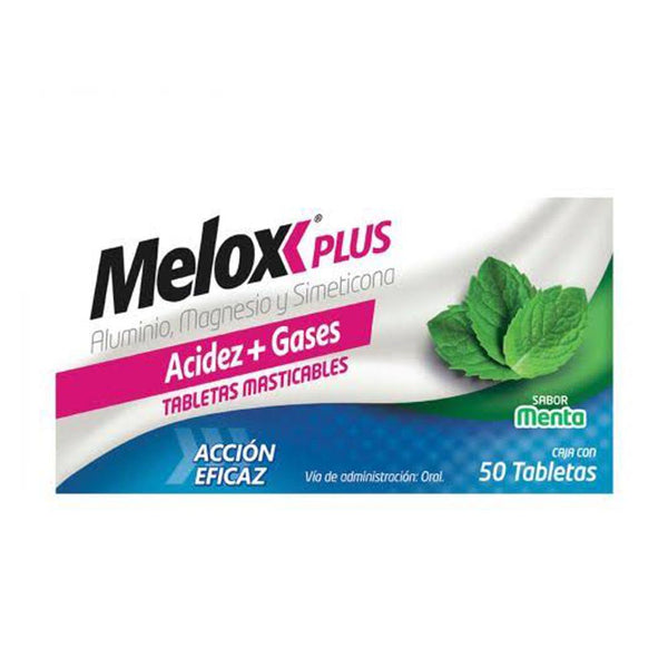 Melox us mta 50 tabletas aluminio / magnesio / dim