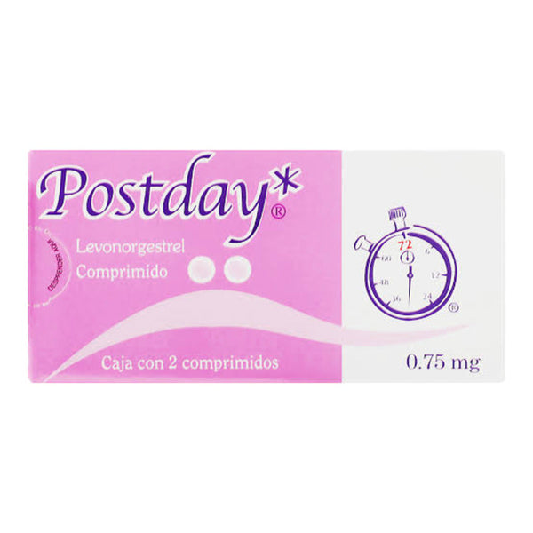 Postday 2 comprimidos 0.75mg