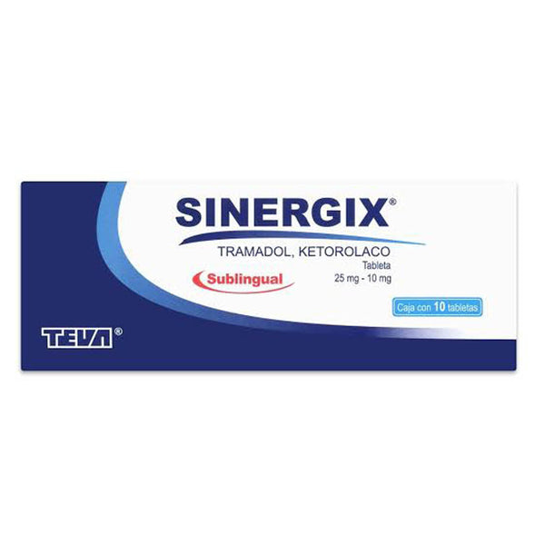 Sinergix sublingual 10tabletas 25mg