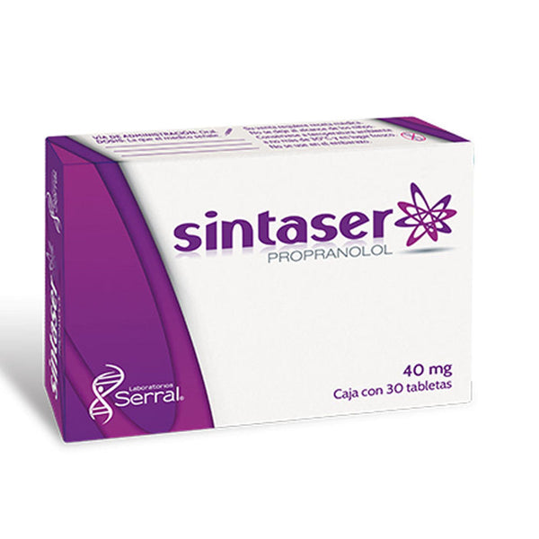 Propranolol 40mg tabletas con 30 (sintaser)