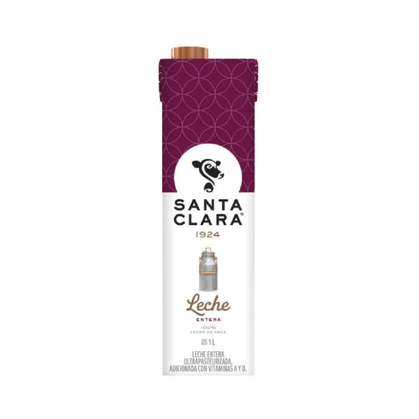 Santa clara leche entera 1 litro
