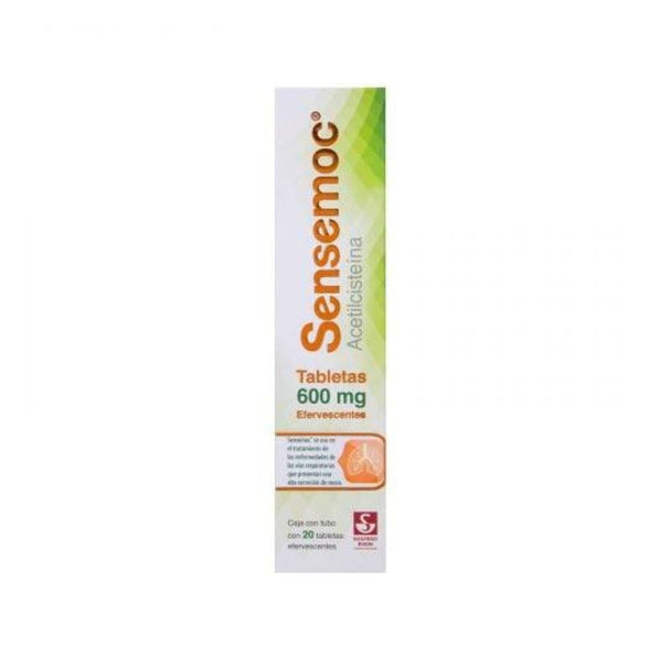 Sensemoc 20 tabletas efervescente 600mg acetilcisteina