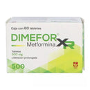 Dimefor xr 500 mg tabletas. con 60