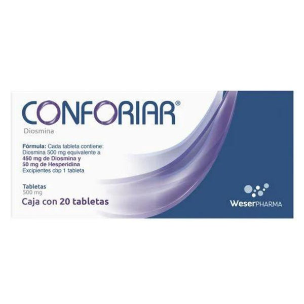 Conforiar 20 tabletas 500mg