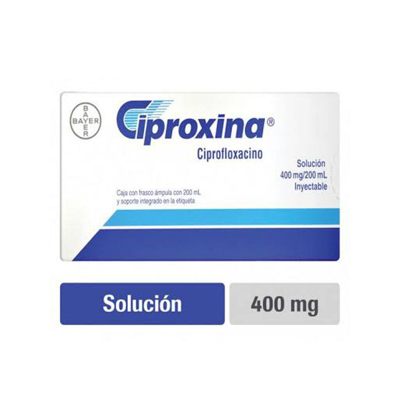 Ciproxina solucion.inyectables. 400mg 200*a