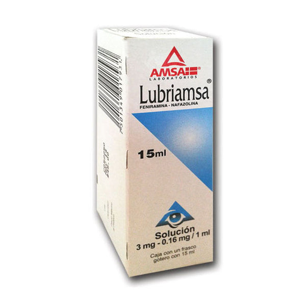 Feniramina - nafazolina 3mg/0.16mg oftalmico 15 ml (lubriamsa)