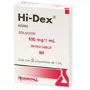 Hi dex 3 ampolletas 100mg/1ml