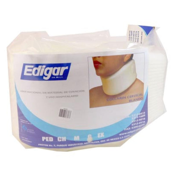 Collarin bco edigar grande 1pieza