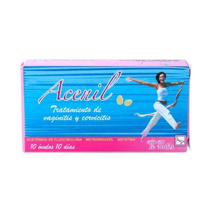 Fluocinolona metronidazol nistatina 05 mg500mg 100000ui ovulos con 10 (acenil)