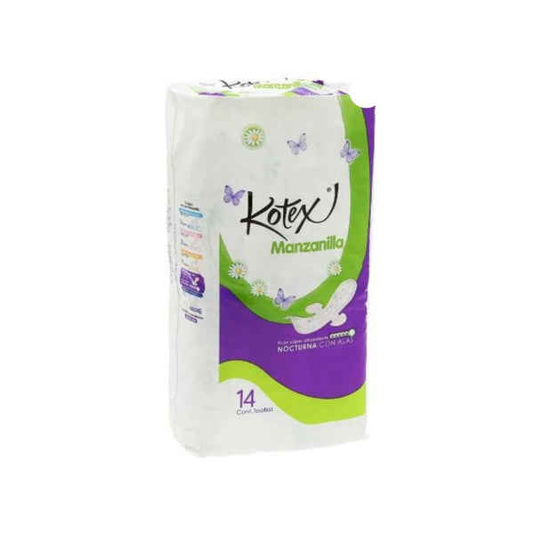 Toallas kotex nocturna con alas con 14